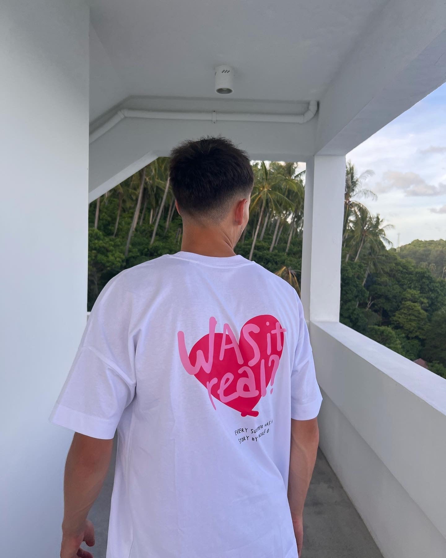 T-shirt "WAS IT REAL" blanc
