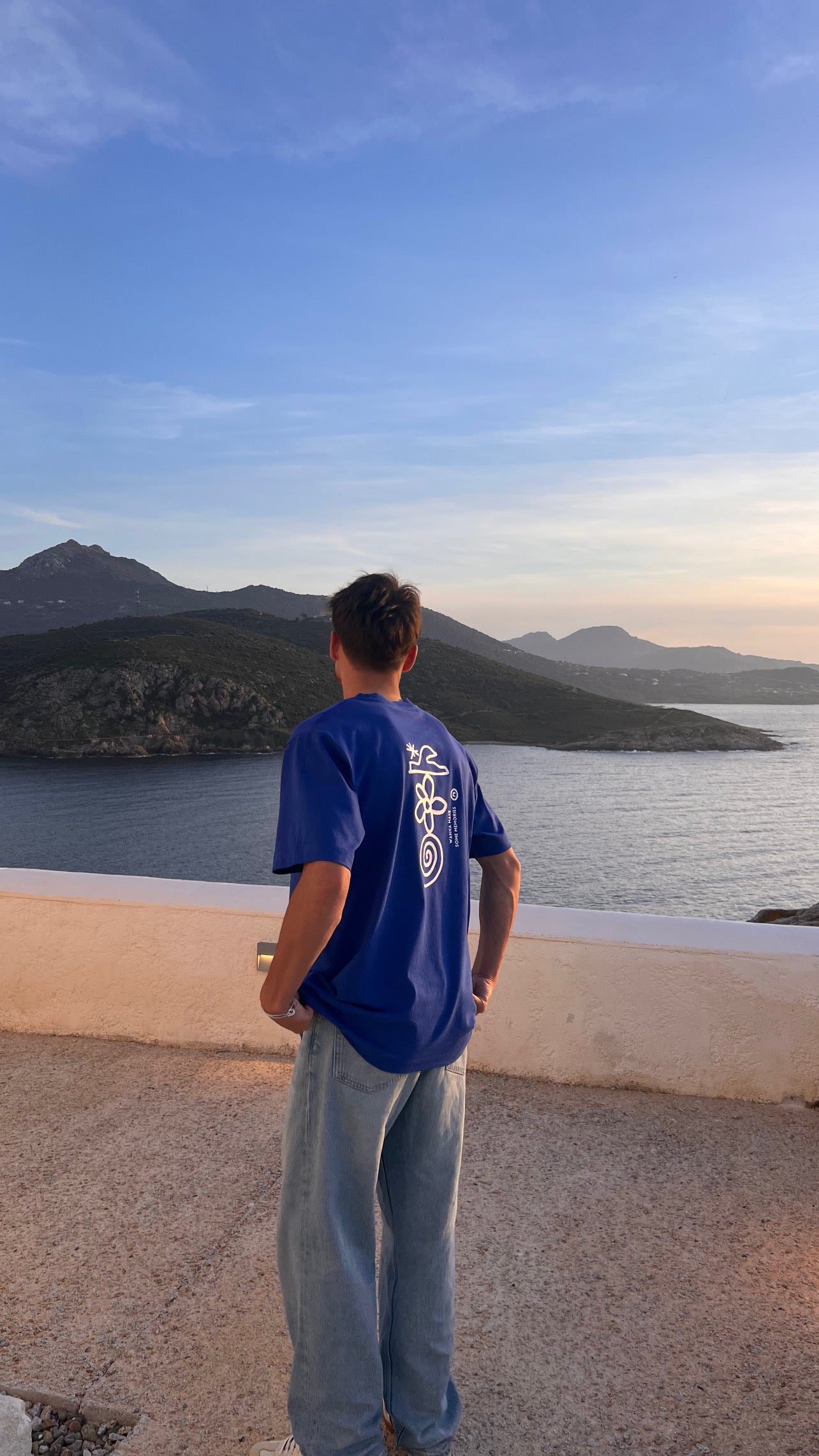 T-shirt "summer things" bleu roi