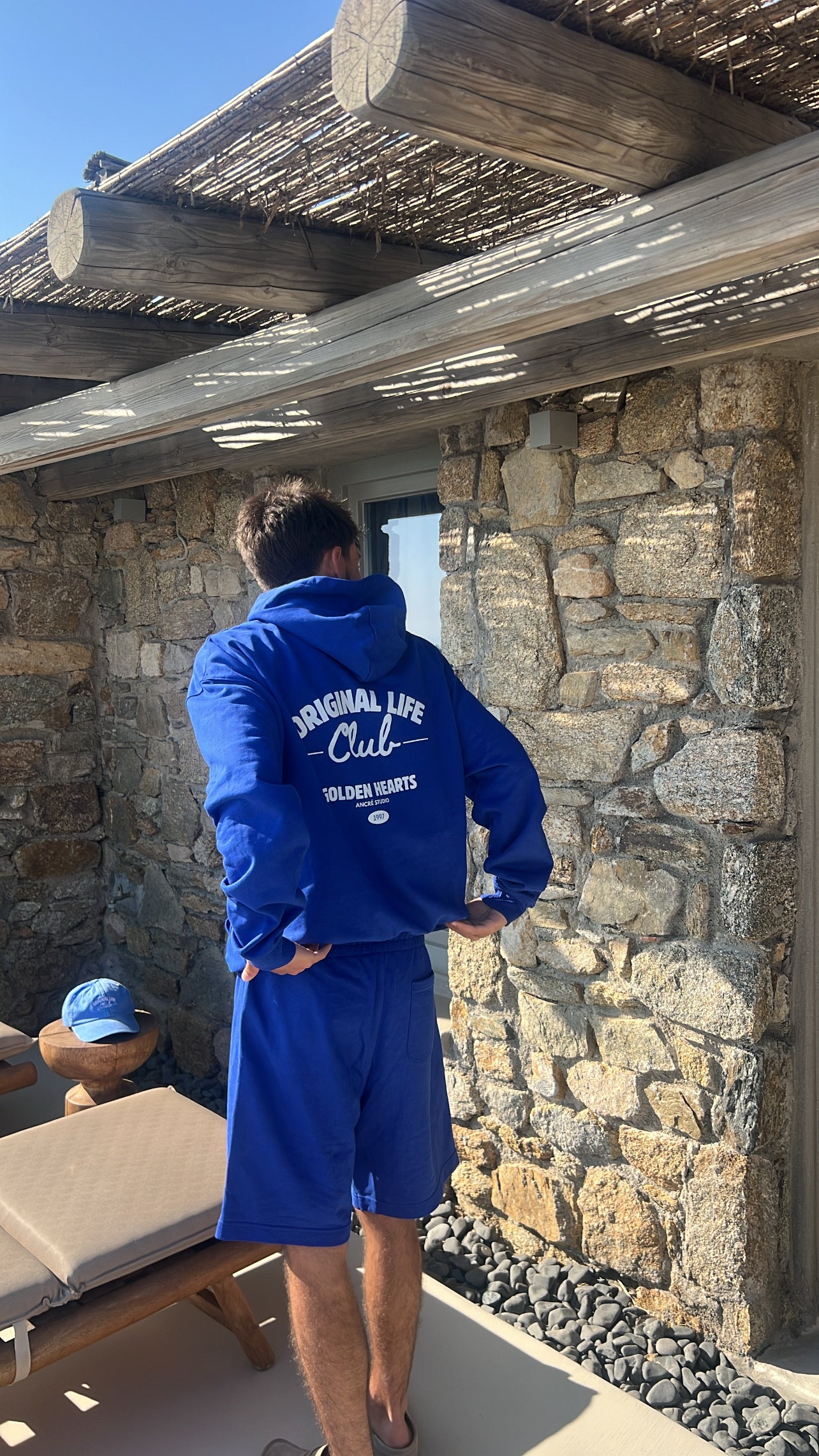 Sweat "original life club" bleu roi