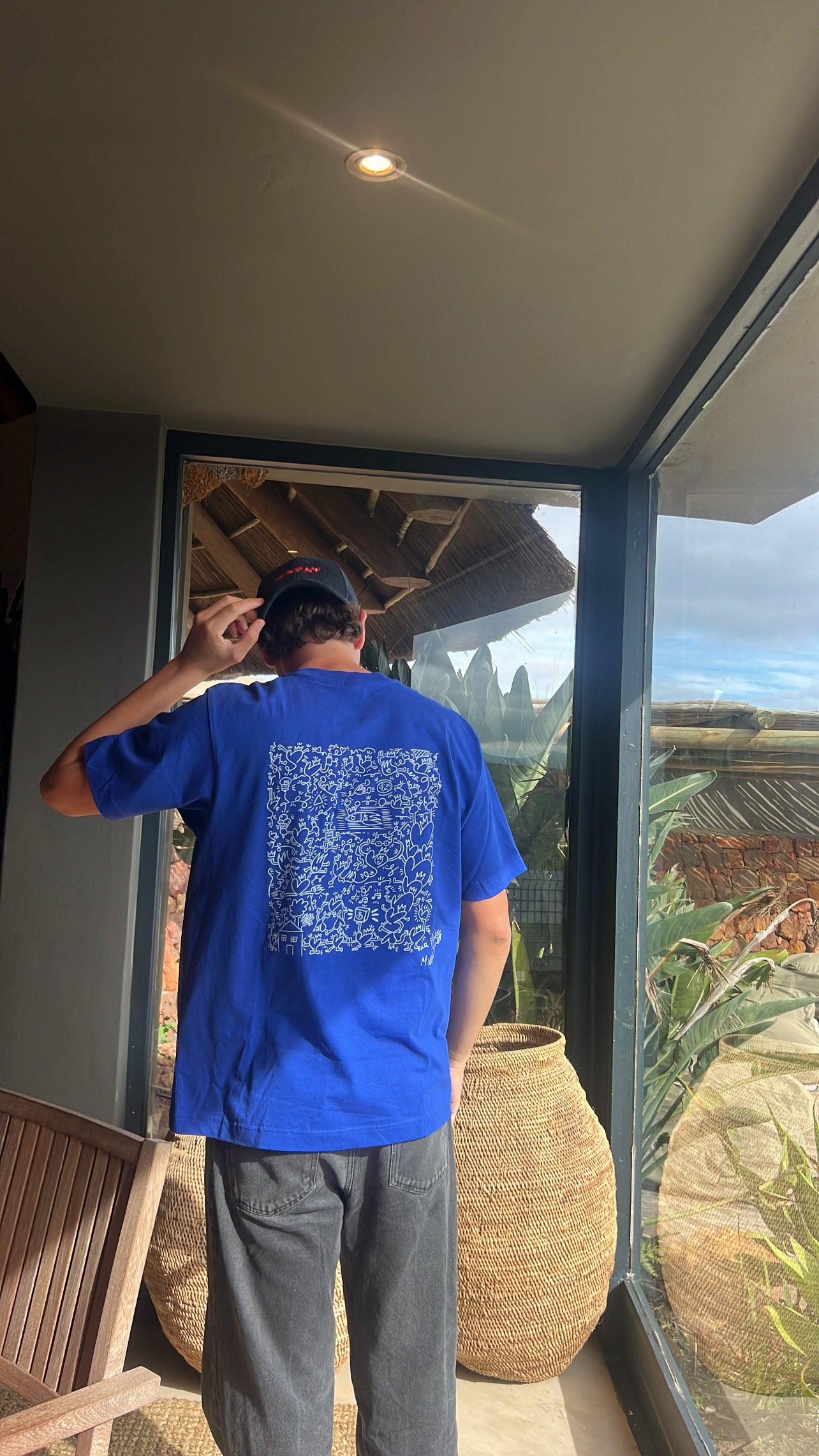 T-shirt "bazar de coeurs" bleu