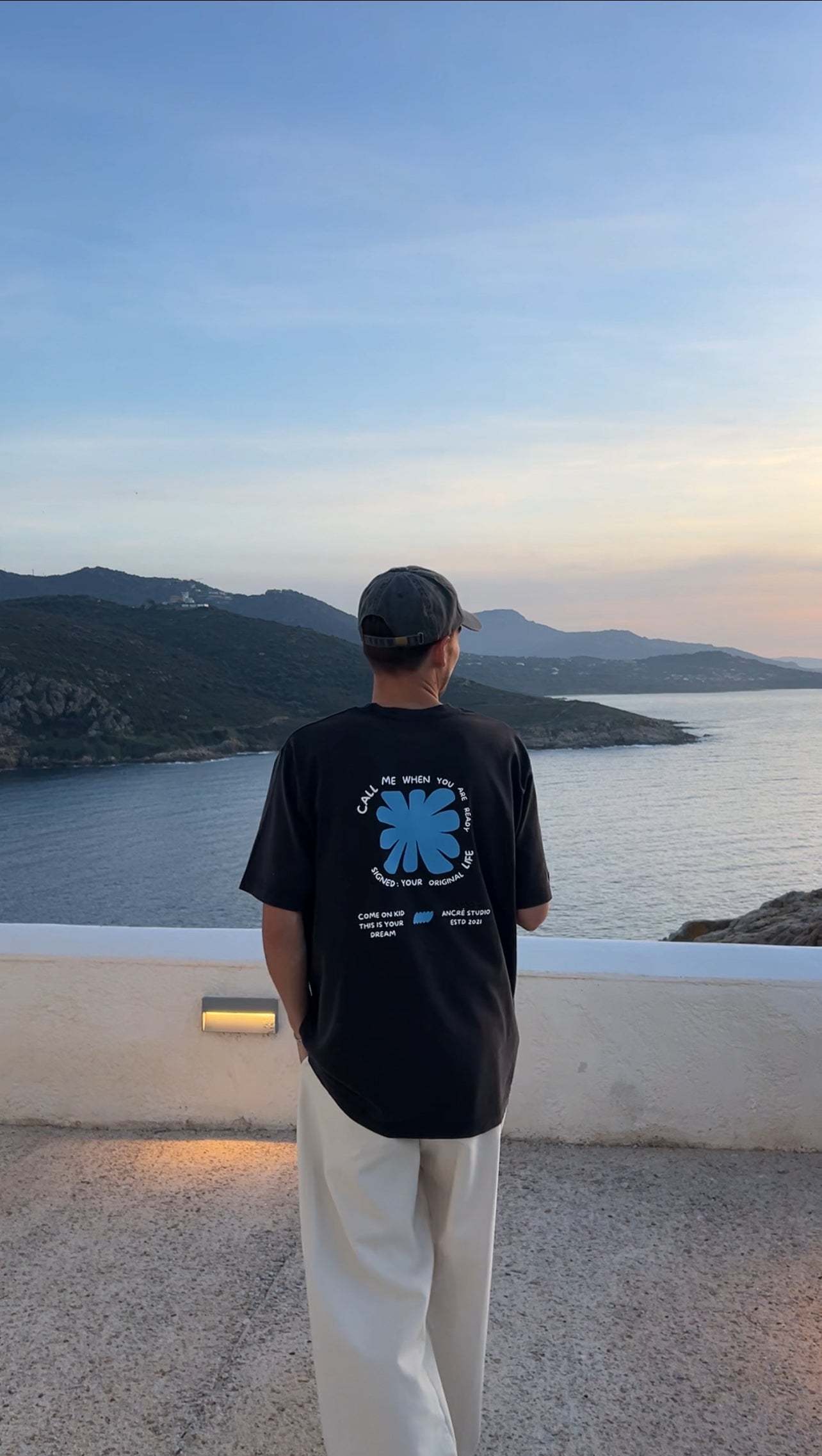 T-shirt « signature » délavé noir