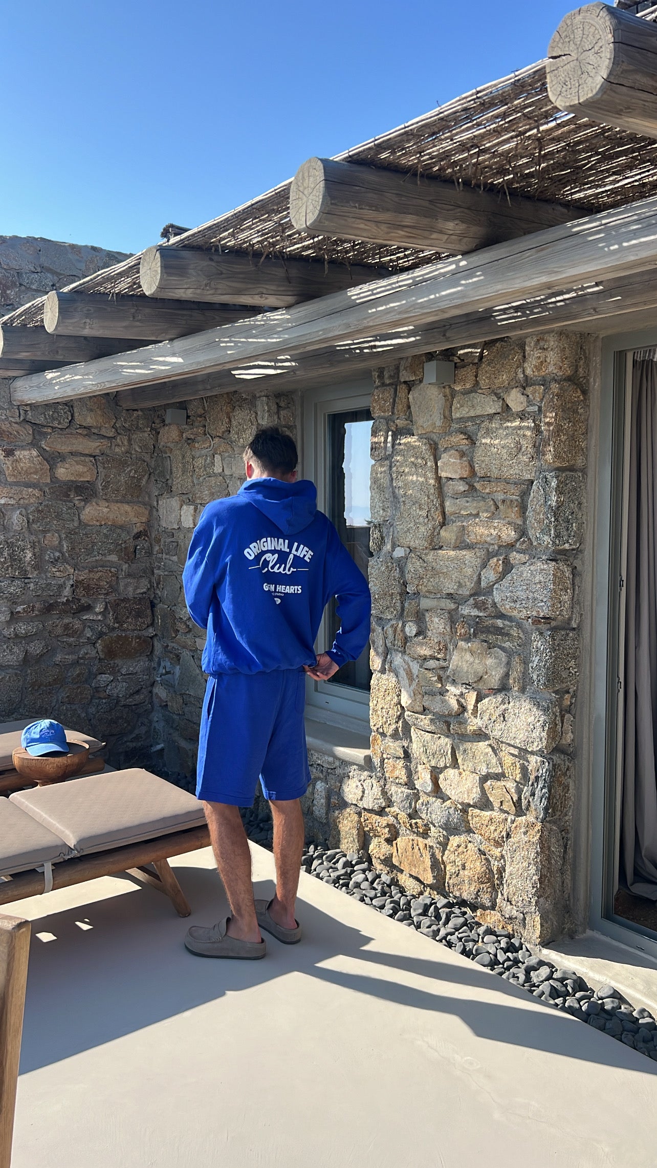 Sweat "original life club" bleu roi