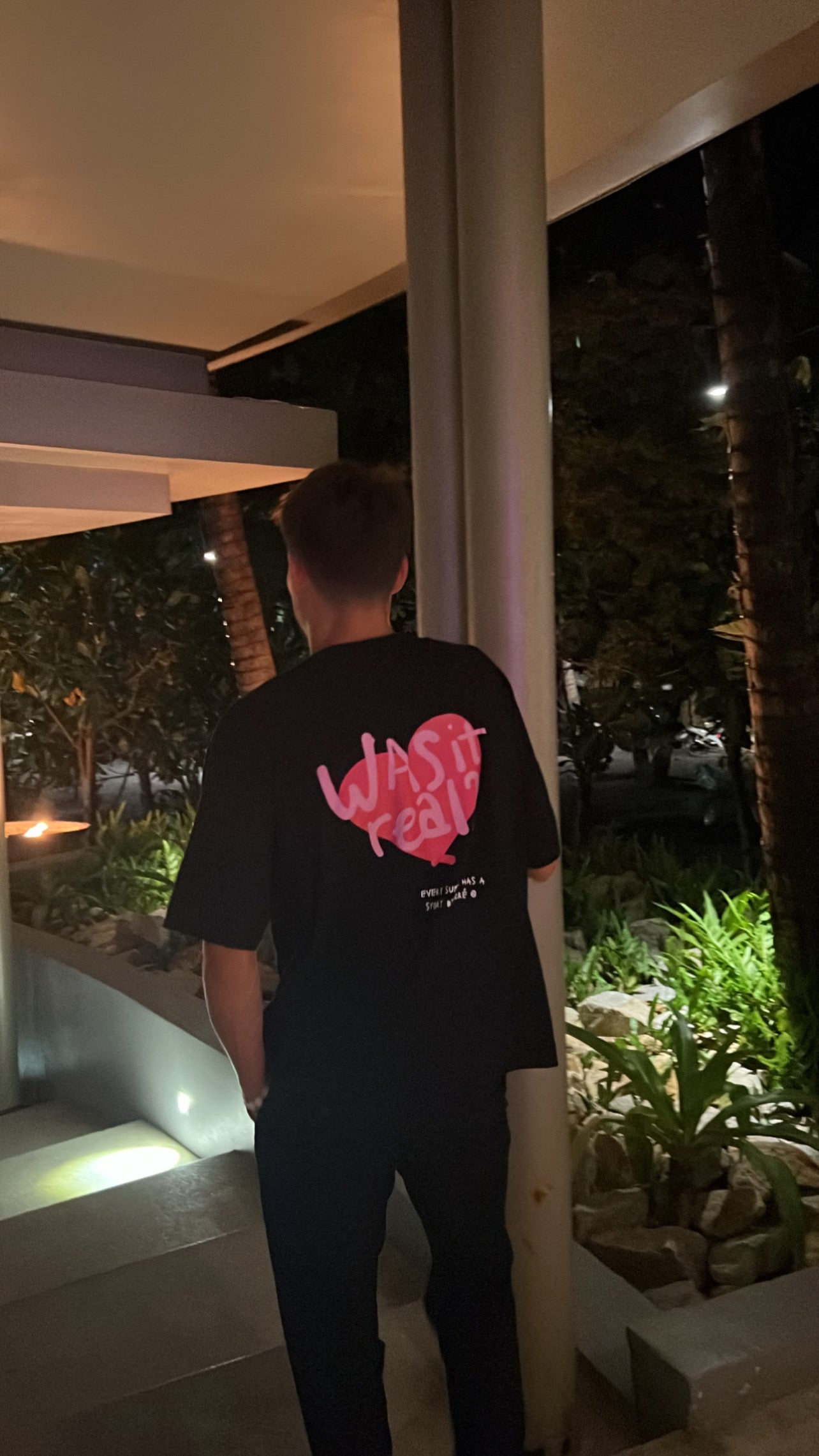 T-shirt « Was it real » noir