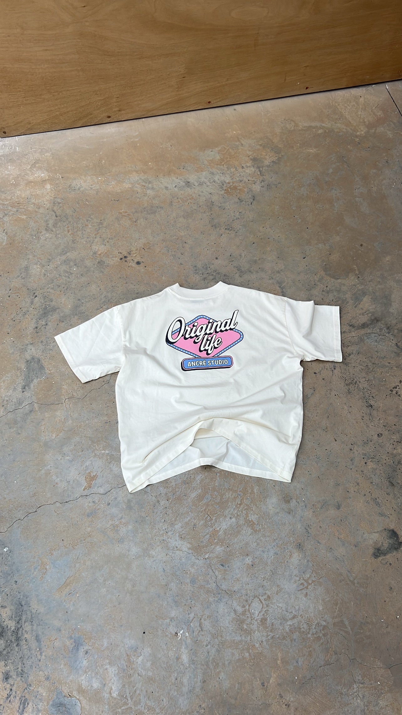 T-shirt "original life" crème