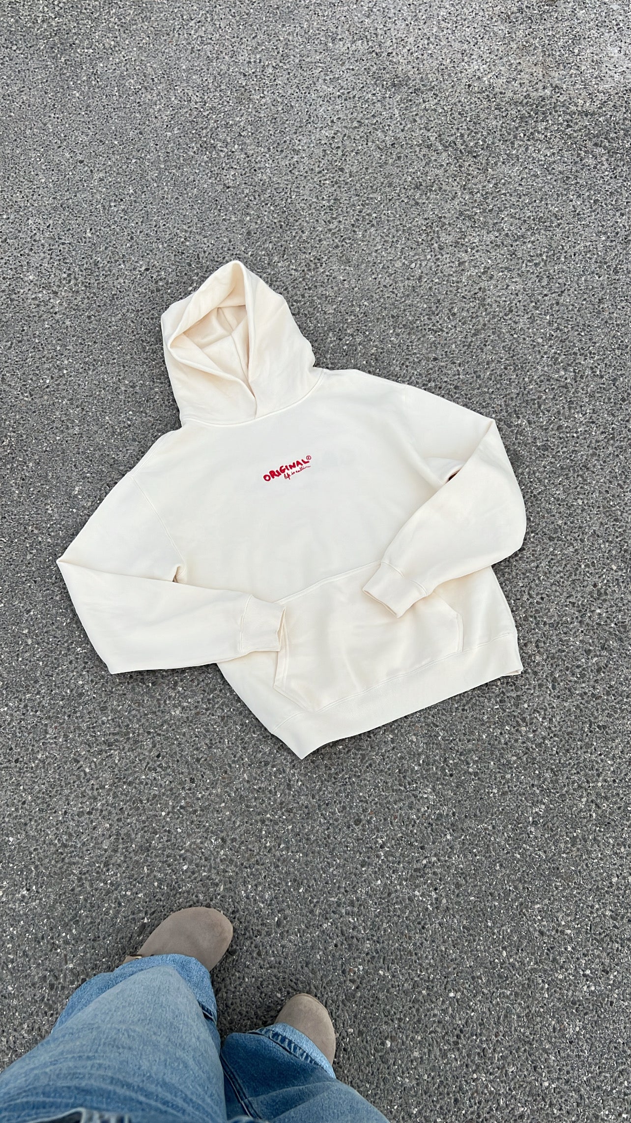 Sweat brodé « callin » écru