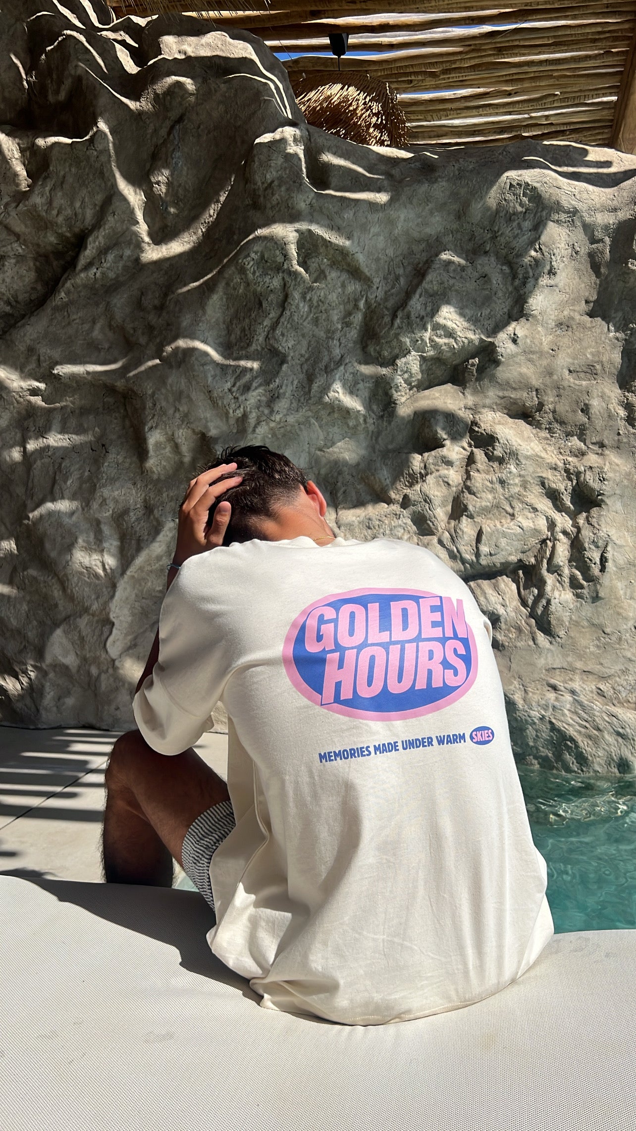 T-shirt « golden hours » rose