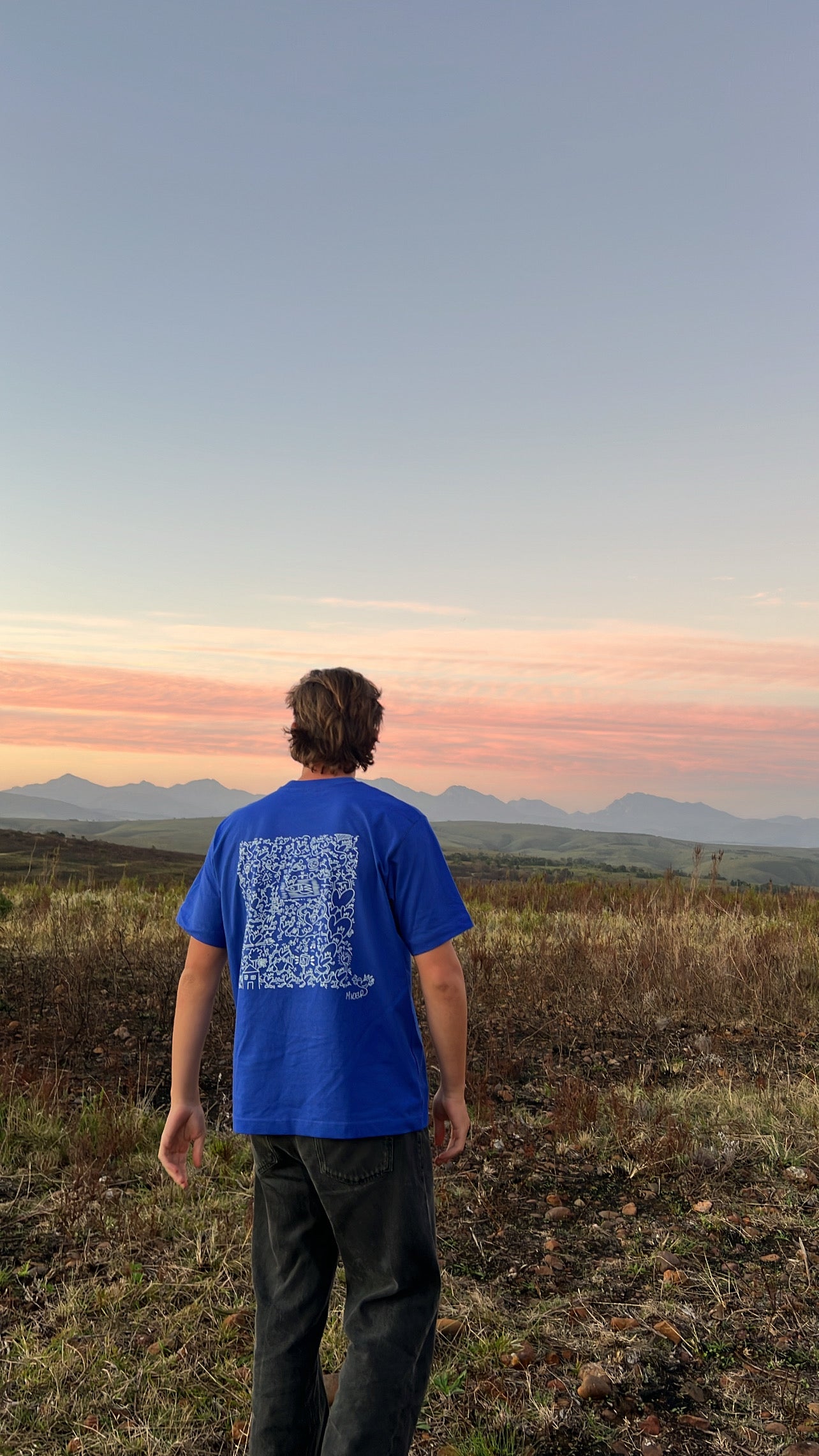 T-shirt "bazar de coeurs" bleu