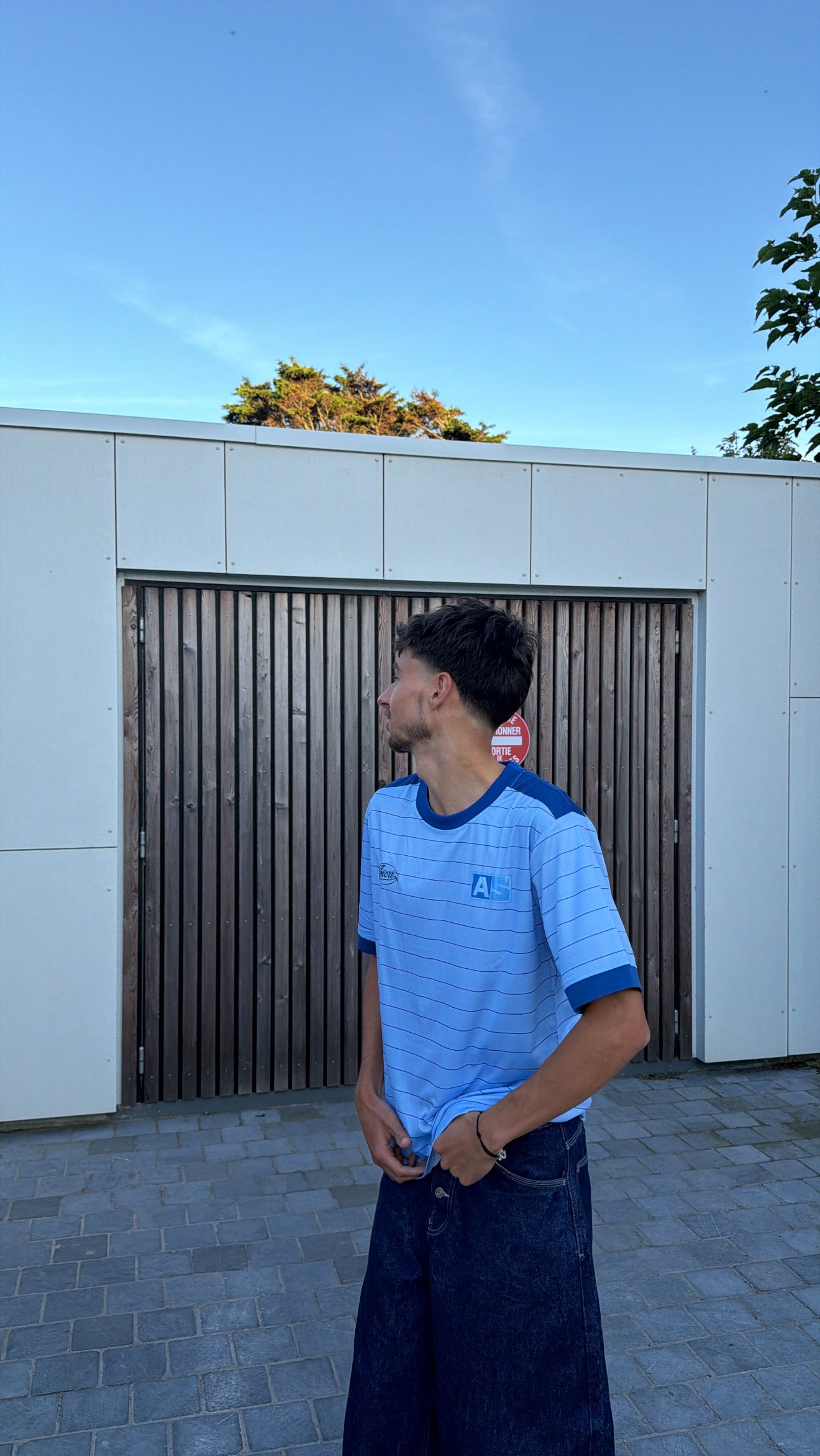 Maillot de football « a.s » bleu