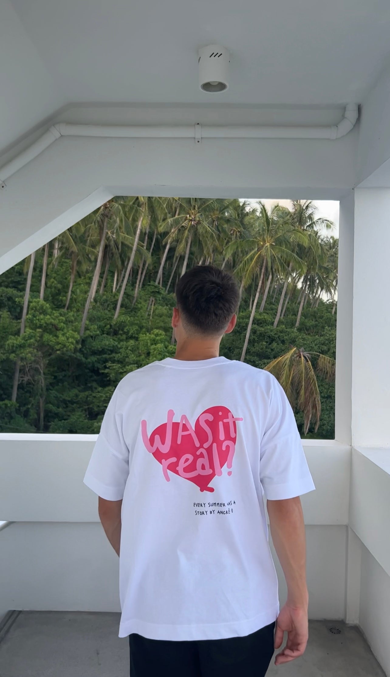 T-shirt "WAS IT REAL" blanc