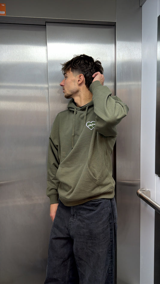 Sweat "logo bouclette" kaki