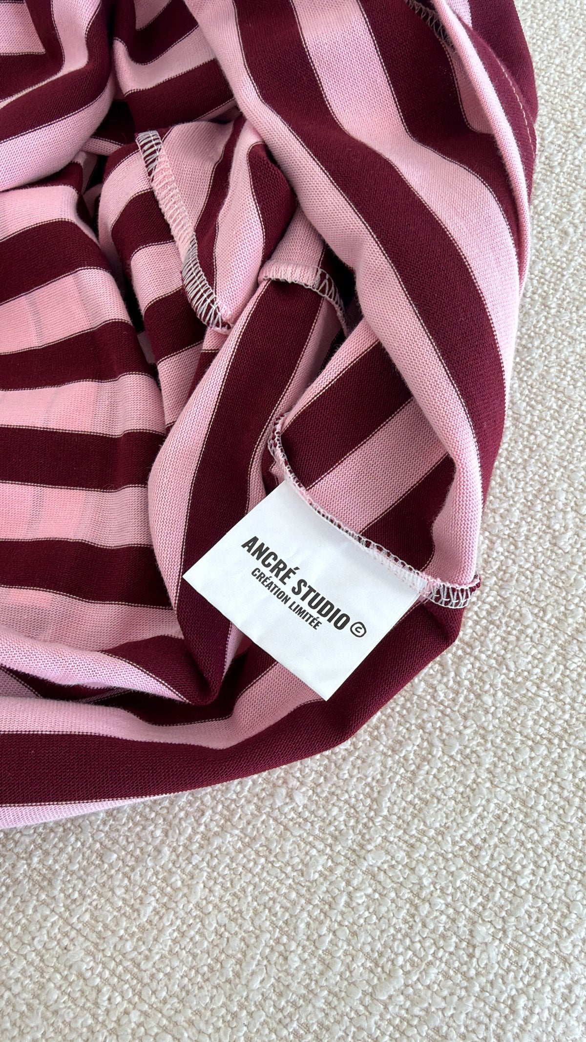 T-shirt à manches longues "save memories" rayé