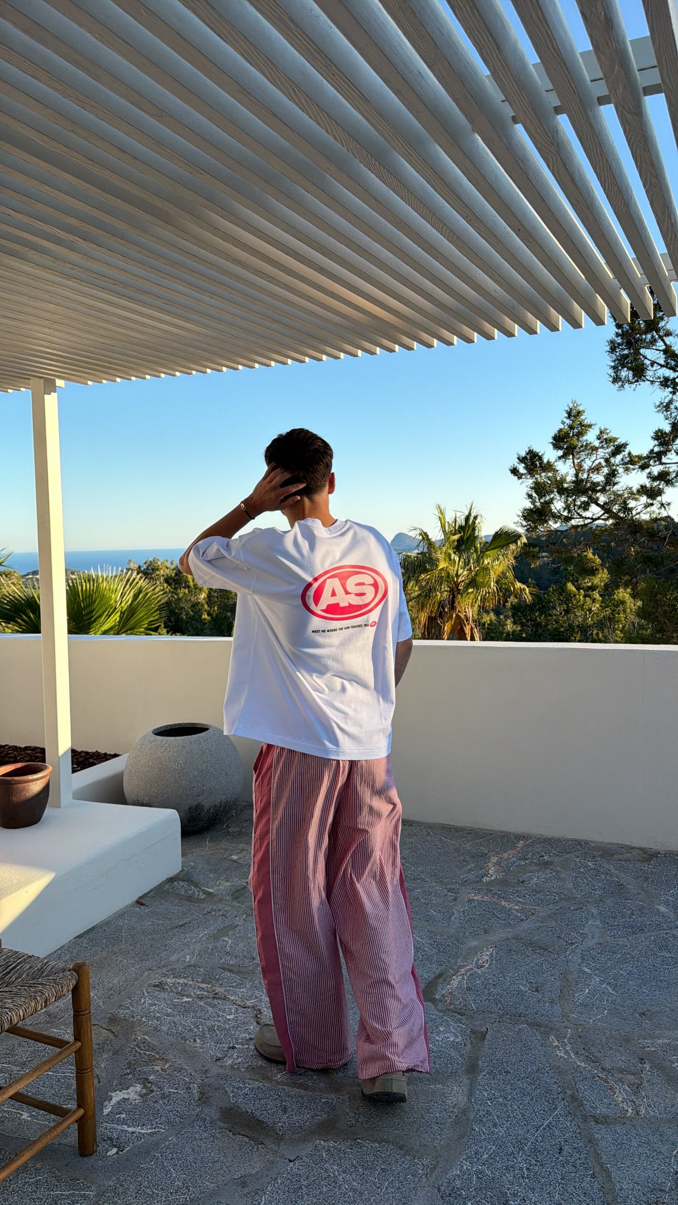 T-shirt "A.S" blanc