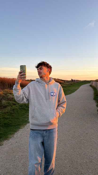 Coffret simple sweat "logo ancré" bouclette gris