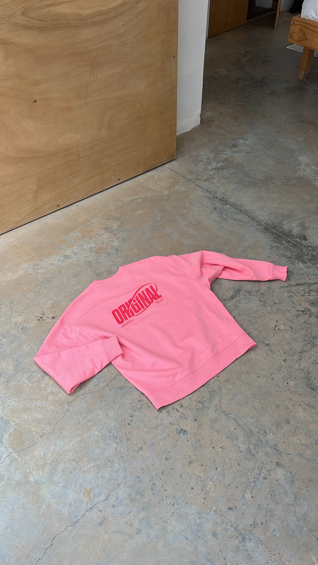 Sweat sans capuche "original rose"