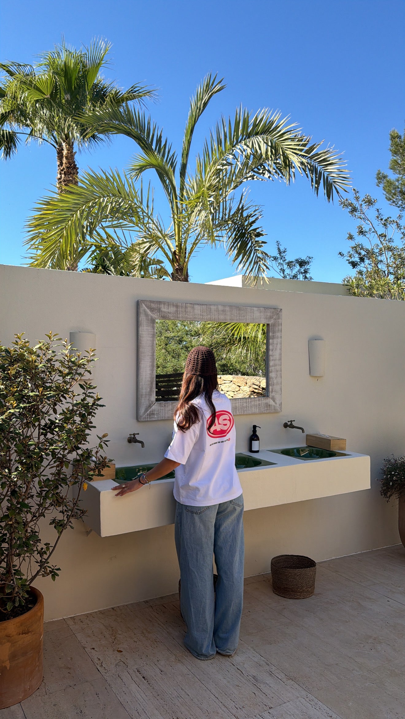 T-shirt "A.S" blanc