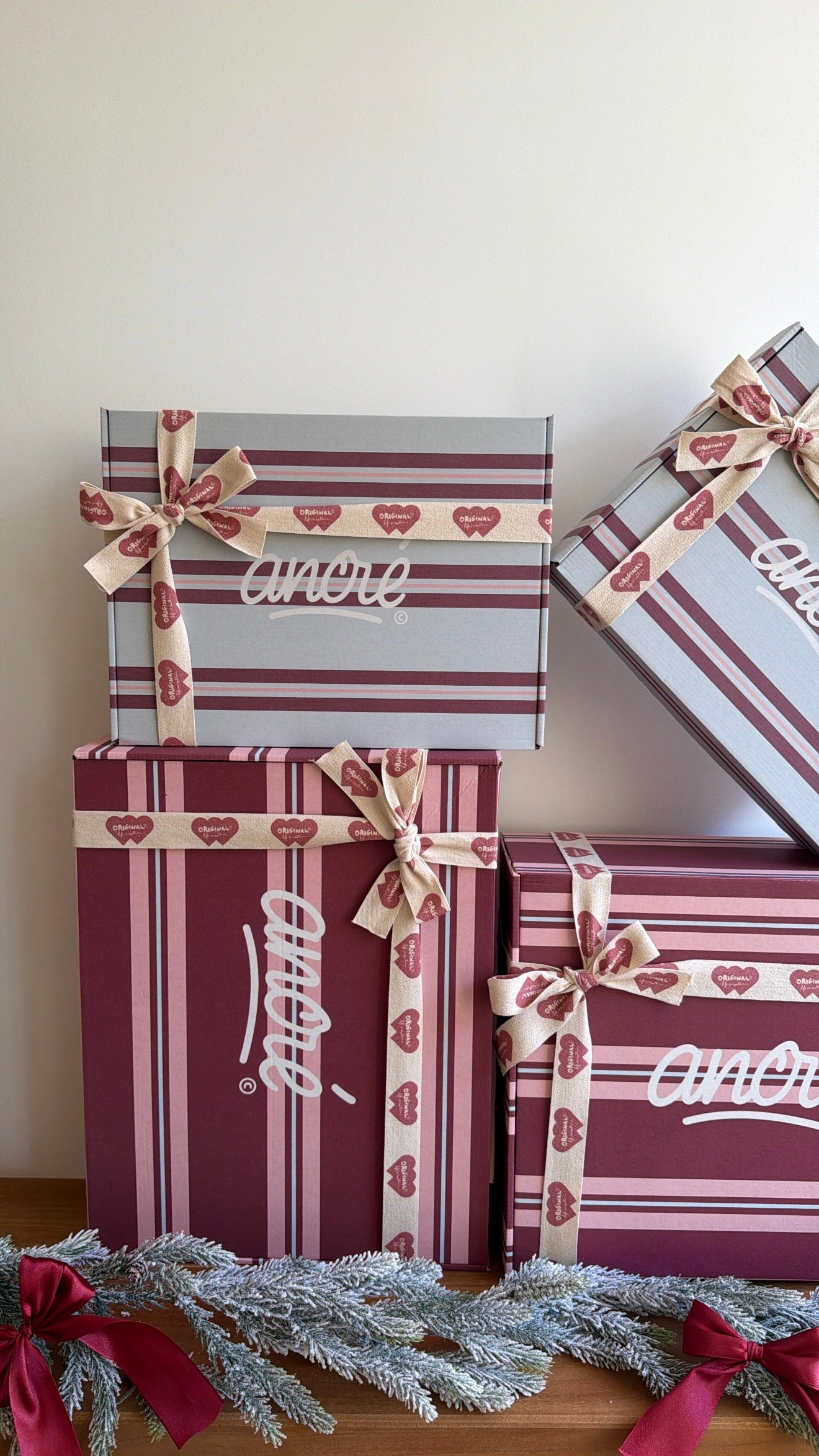 Coffret simple sweat "logo ancré" bouclette gris