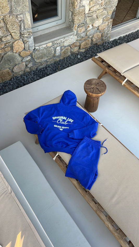 Short "original life club" bleu roi