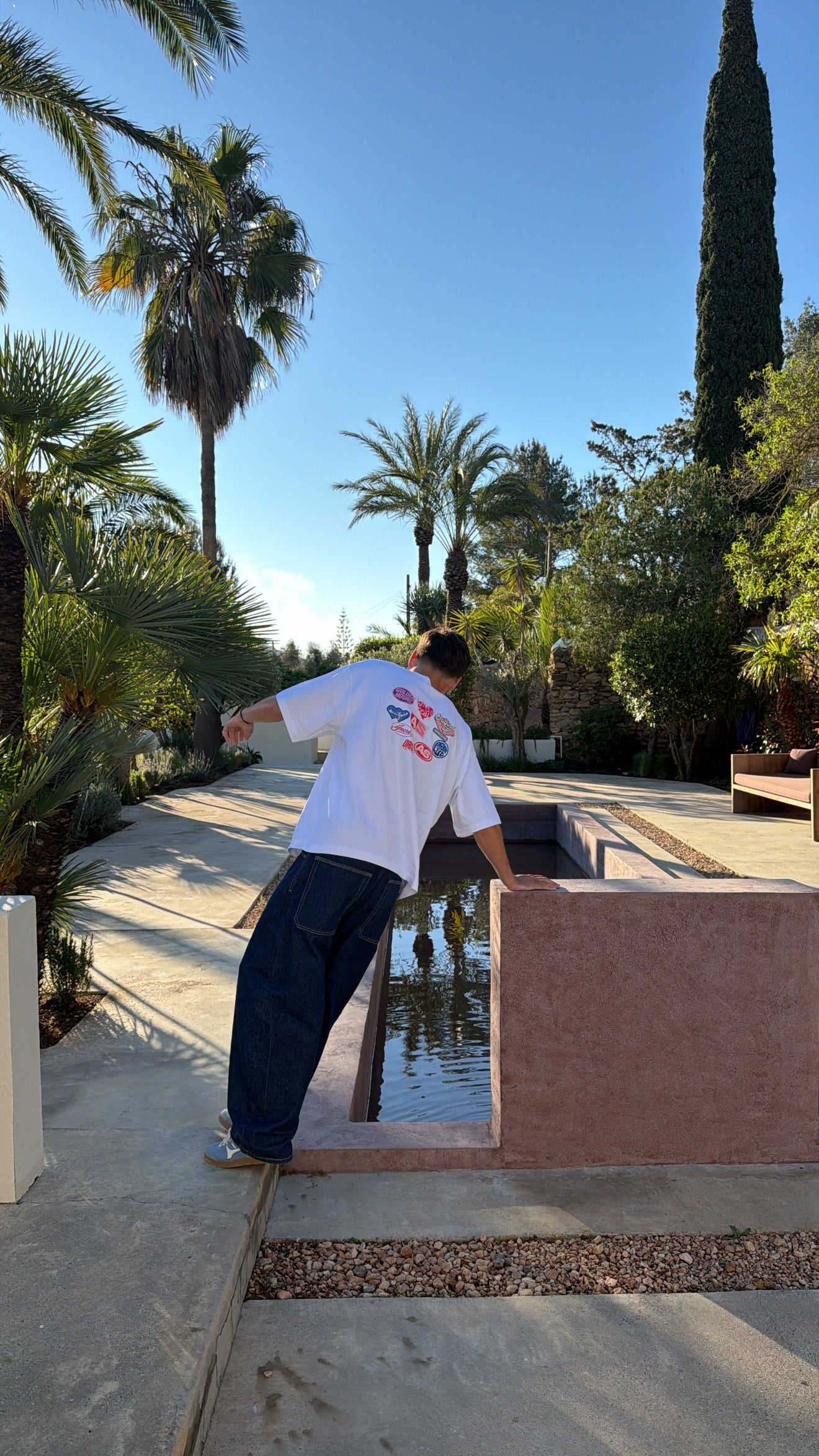 T-shirt "stickers collection" blanc