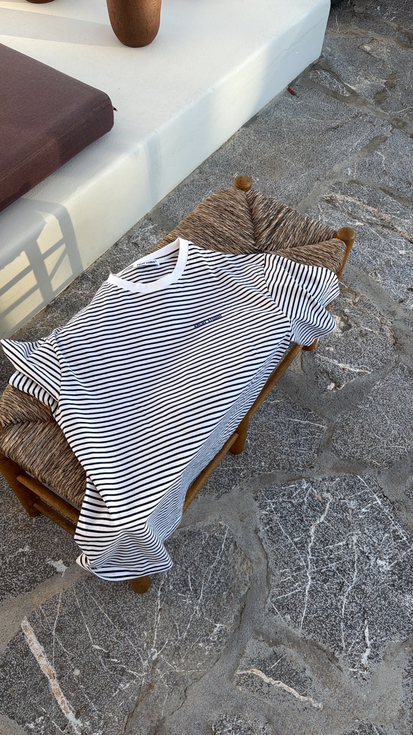 T-shirt "sunset blvd" rayé