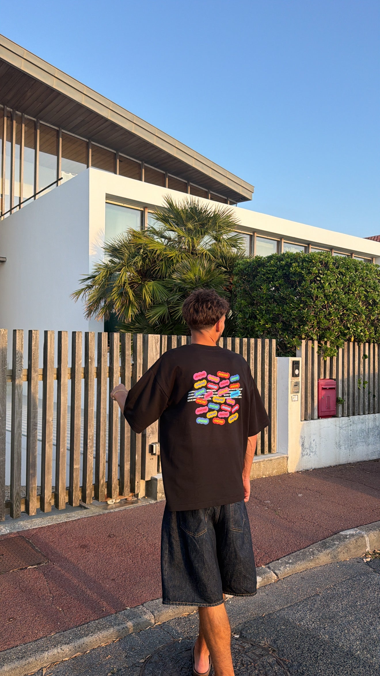 T-shirt "stickers ANCRÉ" noir