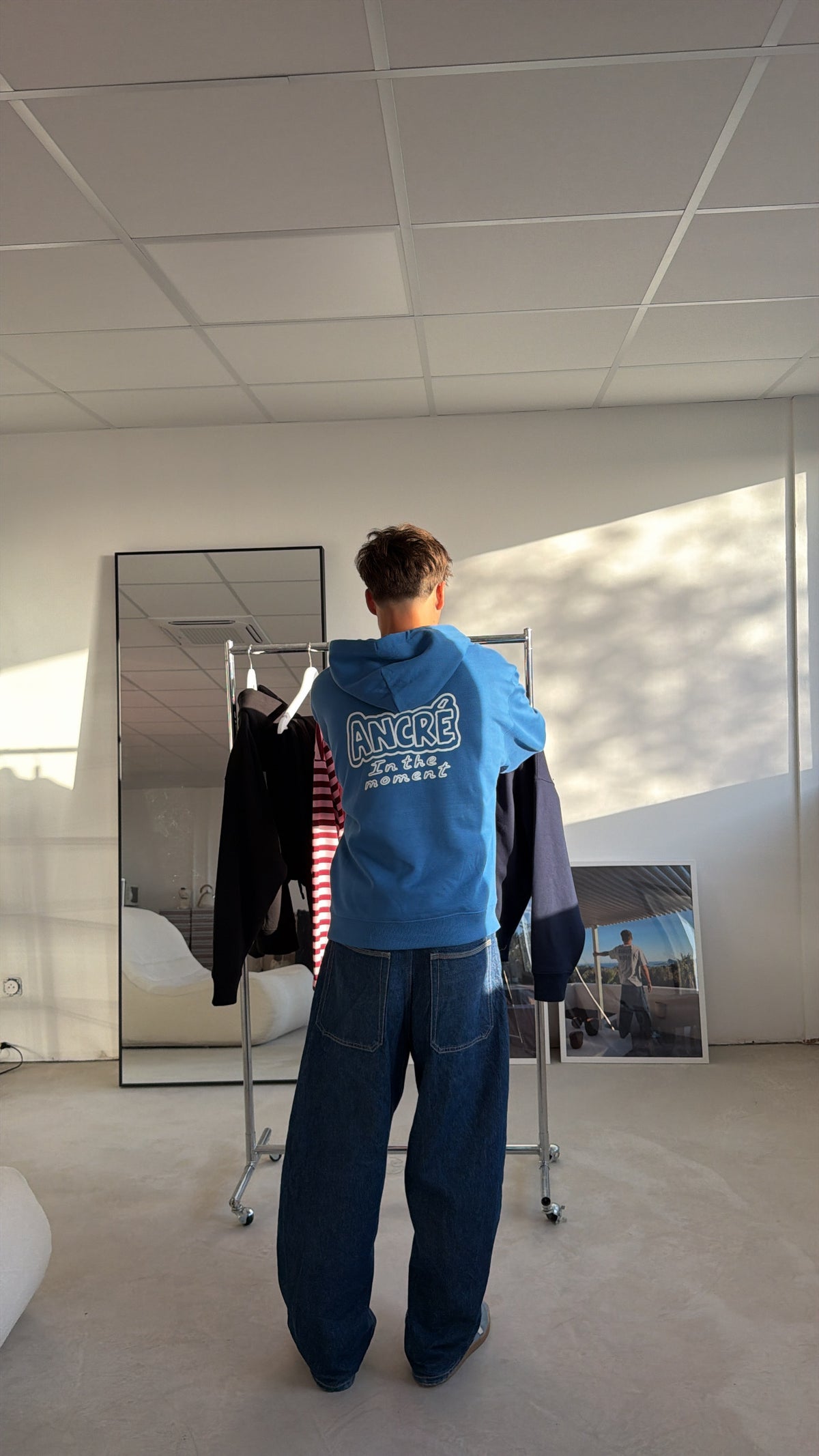 Sweat "ancré in the moment" bleu