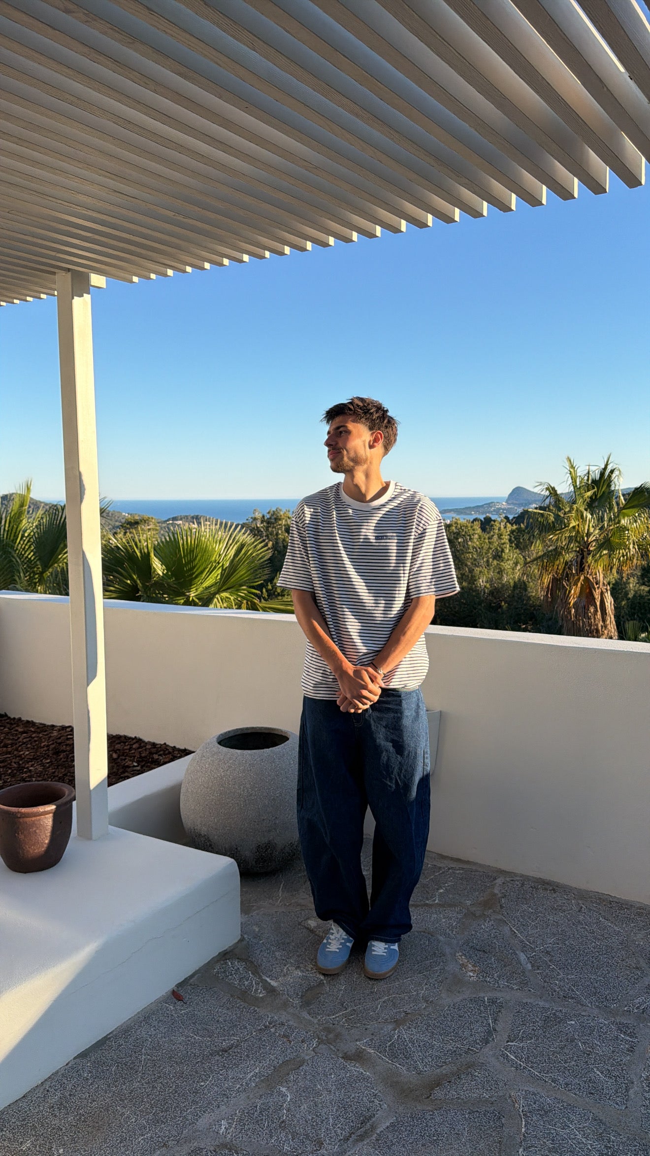 T-shirt "sunset blvd" rayé