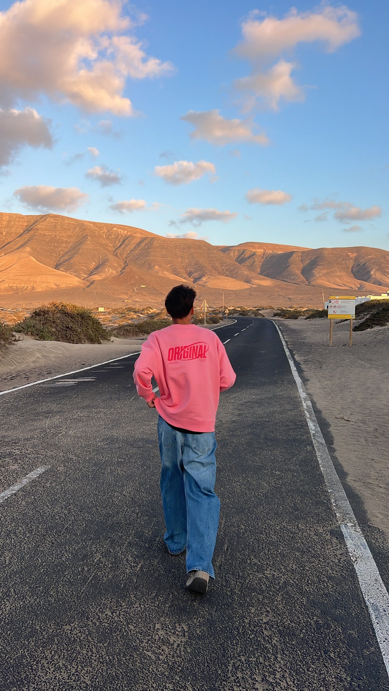 Sweat sans capuche "original rose"
