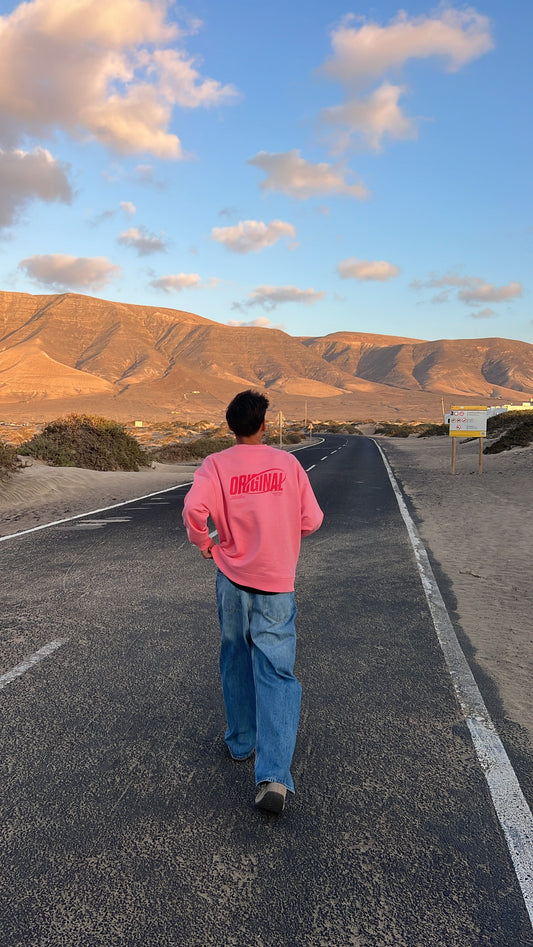 Sweat sans capuche "original rose"