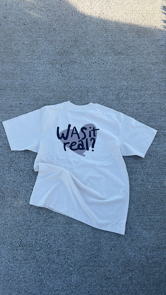 T-shirt "WAS IT REAL" beige (exclusivité)