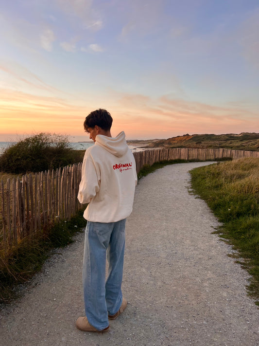 Sweat brodé « callin » écru