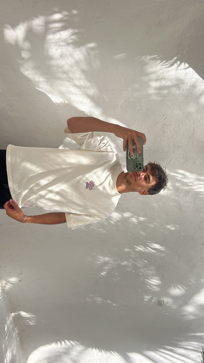 T-shirt "original life" crème