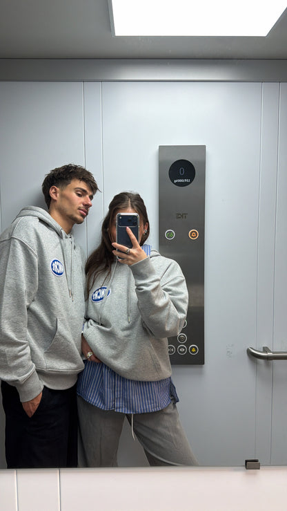 Coffret simple sweat "logo ancré" bouclette gris