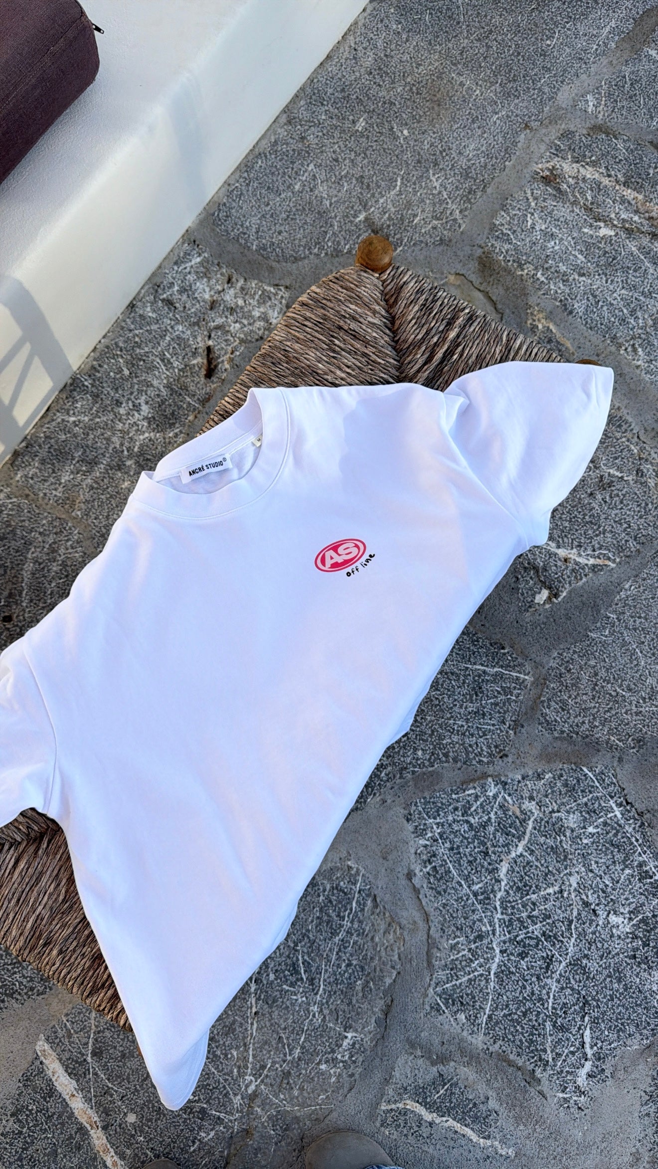 T-shirt "A.S" blanc