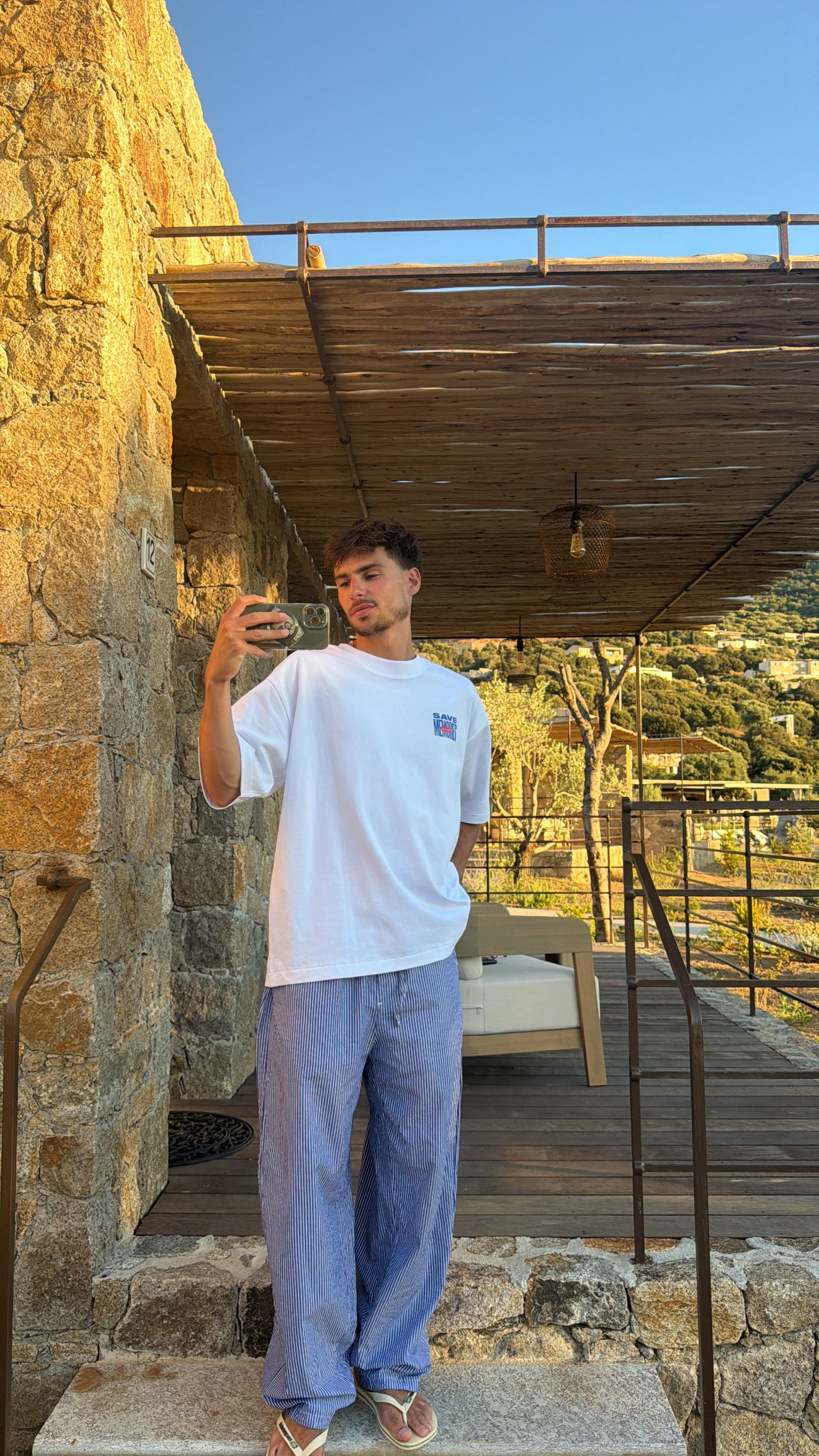 T-shirt "save memories" blanc
