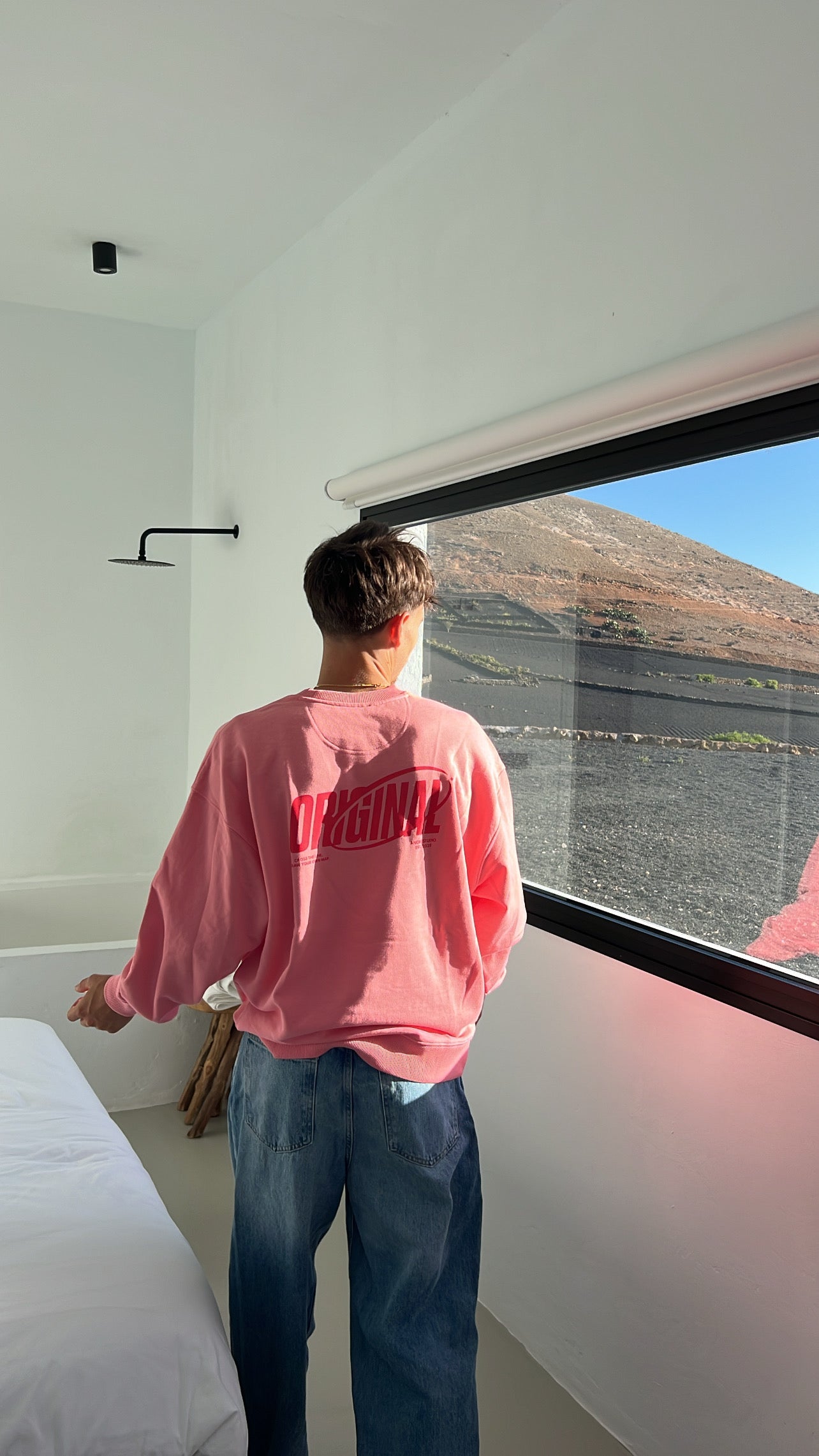 Sweat sans capuche "original rose"