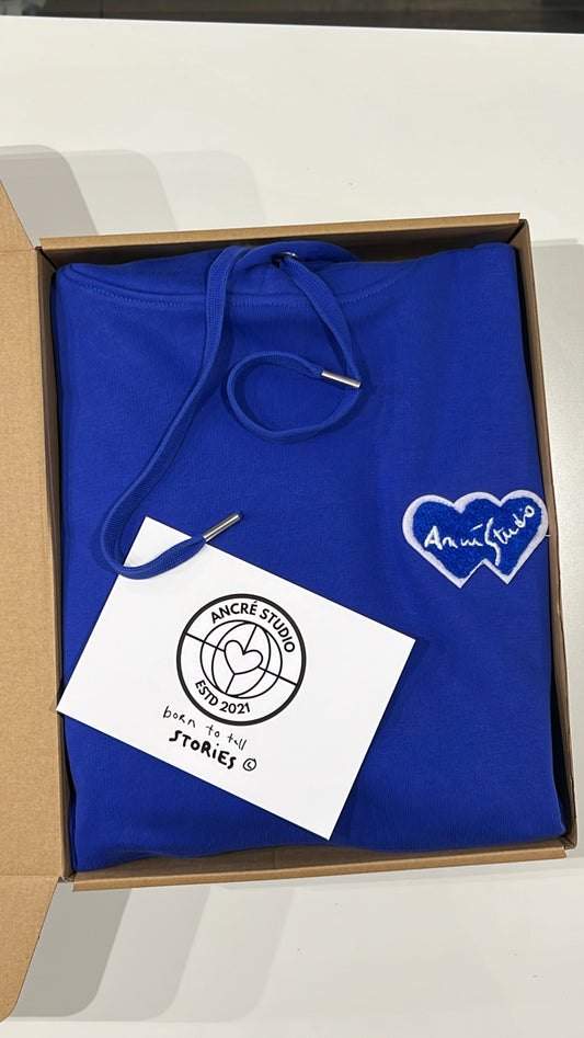 Coffret simple sweat "logo bouclette" bleu