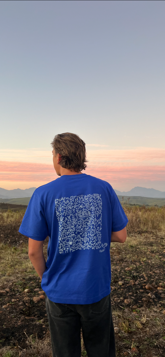 T-shirt "bazar de coeurs"  bleu