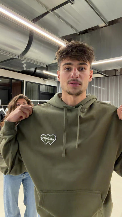 Sweat "logo bouclette" kaki